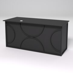 Стол двухтумбовый офисный С-07А СТРОНГ в стиле ЛОФТ декор №1, Черный