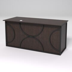 Стол двухтумбовый офисный С-07А СТРОНГ в стиле ЛОФТ декор №1, Дуб Венге