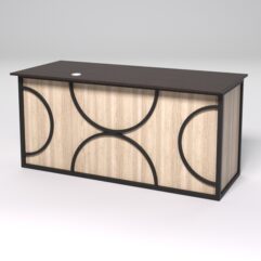 Стол двухтумбовый офисный С-07А СТРОНГ в стиле ЛОФТ декор №1, Дуб Венге и Дуб Сонома