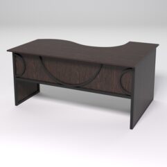 Стол эргономичный офисный СЭ-11 (левосторонний) СТРОНГ в стиле ЛОФТ декор №1, Дуб Венге