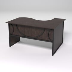 Стол эргономичный офисный СЭ-13 (левосторонний) СТРОНГ в стиле ЛОФТ декор №1, Дуб Венге