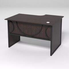 Стол эргономичный офисный СЭ-15 (левосторонний) СТРОНГ в стиле ЛОФТ декор №1, Дуб Венге