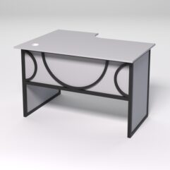 Стол эргономичный офисный СЭ-16 (правосторонний) СТРОНГ в стиле ЛОФТ декор №1, Серый