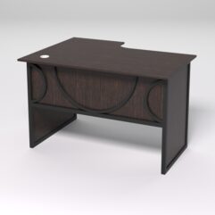 Стол эргономичный офисный СЭ-16 (правосторонний) СТРОНГ в стиле ЛОФТ декор №1, Дуб Венге