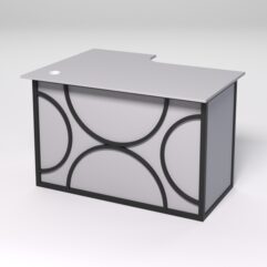 Стол эргономичный офисный СЭ-16А (правосторонний) СТРОНГ в стиле ЛОФТ декор №1, Серый