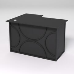 Стол эргономичный офисный СЭ-16А (правосторонний) СТРОНГ в стиле ЛОФТ декор №1, Черный