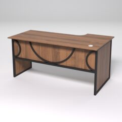 Стол эргономичный офисный СЭ-17 (левосторонний) СТРОНГ в стиле ЛОФТ декор №1, Орех