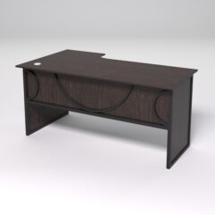 Стол эргономичный офисный СЭ-18 (правосторонний) СТРОНГ в стиле ЛОФТ декор №1, Дуб Венге