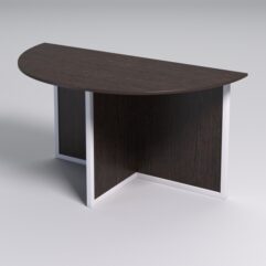 Стол приставной офисный СП-22 СТРОНГ в стиле ЛОФТ, Дуб Венге + металлический каркас Белый