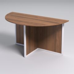 Стол приставной офисный СП-22 СТРОНГ в стиле ЛОФТ, Орех + металлический каркас Белый