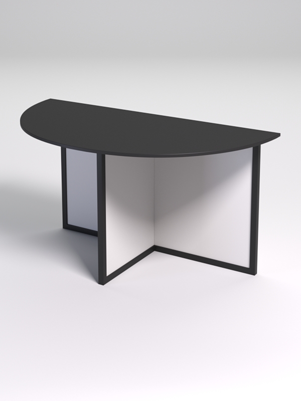 Стол приставной офисный СП-22 СТРОНГ в стиле ЛОФТ, Черный и Белый