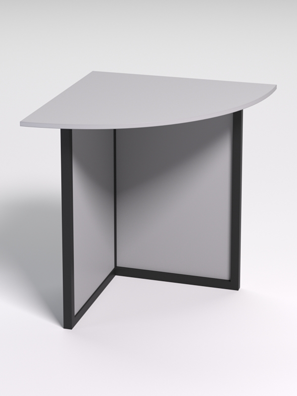 Стол угловой офисный СП-23 СТРОНГ в стиле ЛОФТ, Серый