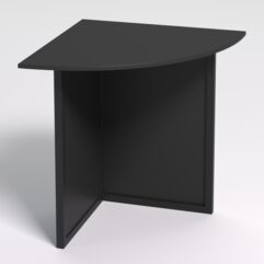 Стол угловой офисный СП-23 СТРОНГ в стиле ЛОФТ, Черный