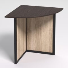 Стол угловой офисный СП-23 СТРОНГ в стиле ЛОФТ, Дуб Венге и Дуб Сонома