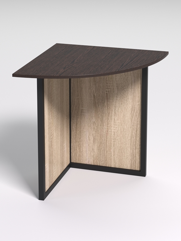 Стол угловой офисный СП-23 СТРОНГ в стиле ЛОФТ, Дуб Венге и Дуб Сонома