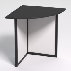 Стол угловой офисный СП-23 СТРОНГ в стиле ЛОФТ, Черный и Белый