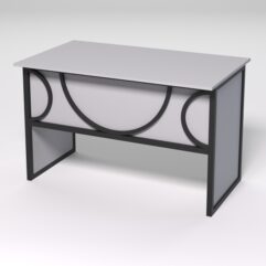 Стол для компьютера СК-31 СТРОНГ в стиле ЛОФТ декор №1, Серый