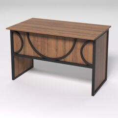 Стол для компьютера СК-31 СТРОНГ в стиле ЛОФТ декор №1, Орех