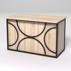 Стол для компьютера СК-31А СТРОНГ в стиле ЛОФТ декор №1, Дуб Сонома