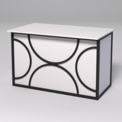 Стол для компьютера СК-31А СТРОНГ в стиле ЛОФТ декор №1, Белый