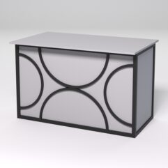 Стол для компьютера СК-31А СТРОНГ в стиле ЛОФТ декор №1, Серый