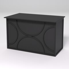 Стол для компьютера СК-31А СТРОНГ в стиле ЛОФТ декор №1, Черный