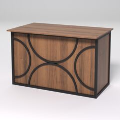 Стол для компьютера СК-31А СТРОНГ в стиле ЛОФТ декор №1, Орех