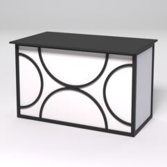 Стол для компьютера СК-31А СТРОНГ в стиле ЛОФТ декор №1, Черный и Белый