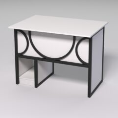 Стол для компьютера СК-32 СТРОНГ в стиле ЛОФТ декор №1, Белый