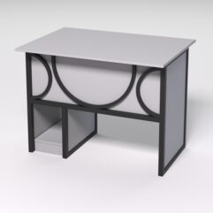 Стол для компьютера СК-32 СТРОНГ в стиле ЛОФТ декор №1, Серый