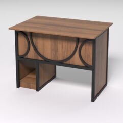 Стол для компьютера СК-32 СТРОНГ в стиле ЛОФТ декор №1, Орех