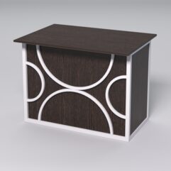 Стол для компьютера СК-32А СТРОНГ в стиле ЛОФТ декор №1, Дуб Венге + металлический каркас Белый