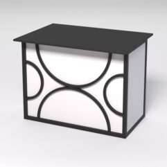 Стол для компьютера СК-32А СТРОНГ в стиле ЛОФТ декор №1, Черный и Белый