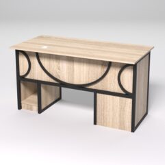 Стол для компьютера СК-33 (Левосторонний) СТРОНГ в стиле ЛОФТ декор №1, Дуб Сонома