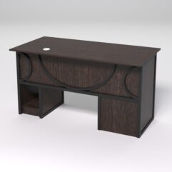 Стол для компьютера СК-33 (Левосторонний) СТРОНГ в стиле ЛОФТ декор №1, Дуб Венге