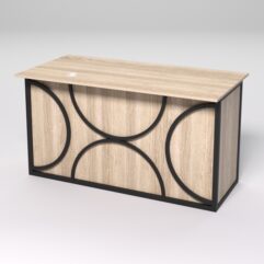 Стол для компьютера СК-33А (Левосторонний) СТРОНГ в стиле ЛОФТ декор №1, Дуб Сонома