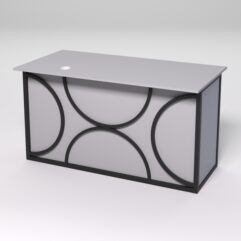 Стол для компьютера СК-33А (Левосторонний) СТРОНГ в стиле ЛОФТ декор №1, Серый