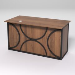 Стол для компьютера СК-33А (Левосторонний) СТРОНГ в стиле ЛОФТ декор №1, Орех