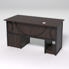 Стол для компьютера СК-34 (Правосторонний) СТРОНГ в стиле ЛОФТ декор №1, Дуб Венге