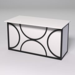 Стол для компьютера СК-34А (Правосторонний) СТРОНГ в стиле ЛОФТ декор №1, Белый