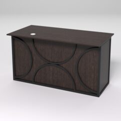 Стол для компьютера СК-34А (Правосторонний) СТРОНГ в стиле ЛОФТ декор №1, Дуб Венге