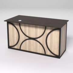 Стол для компьютера СК-34А (Правосторонний) СТРОНГ в стиле ЛОФТ декор №1, Дуб Венге и Дуб Сонома