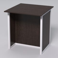 Стол журнальный СС-41А СТРОНГ в стиле ЛОФТ декор №1, Дуб Венге + металлический каркас Белый