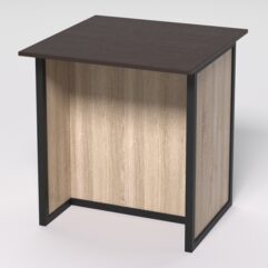Стол журнальный СС-41А СТРОНГ в стиле ЛОФТ декор №1, Дуб Венге и Дуб Сонома