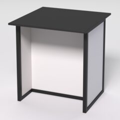 Стол журнальный СС-41А СТРОНГ в стиле ЛОФТ декор №1, Черный и Белый