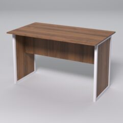 Стол для совещаний СС-42 СТРОНГ в стиле ЛОФТ, Орех + металлический каркас Белый