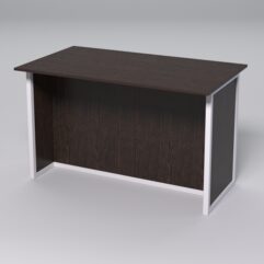 Стол для совещаний СС-42А СТРОНГ в стиле ЛОФТ, Дуб Венге + металлический каркас Белый