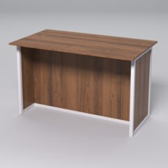 Стол для совещаний СС-42А СТРОНГ в стиле ЛОФТ, Орех + металлический каркас Белый