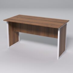 Стол для совещаний СС-43 СТРОНГ в стиле ЛОФТ, Орех + металлический каркас Белый