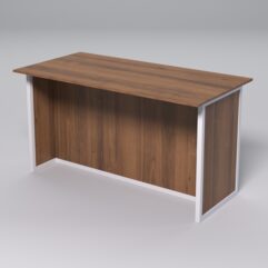 Стол для совещаний СС-43А СТРОНГ в стиле ЛОФТ, Орех + металлический каркас Белый